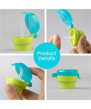 4-Piece Classic Replacement Baby Lid for ORNOOU Portable Bottles | Spill-Proof Twist Cover Cap with Straw - Buy Online on GoSupps.com