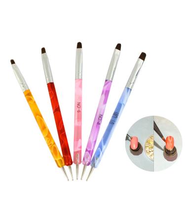 Xiaoyu 5x2 Way UV Gel Acrylic Nail Art Dotting Pen & Brush - Professional Makeup Tool for Nail Design & Cosmetic Art - Buy Online on GoSupps.com