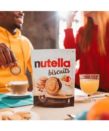 Classic Nutella Biscuits with Hazelnut and cocoa cream heart biscuits to share with those you love 304g in resealable bags (2 packs) - Buy Online on GoSupps.com