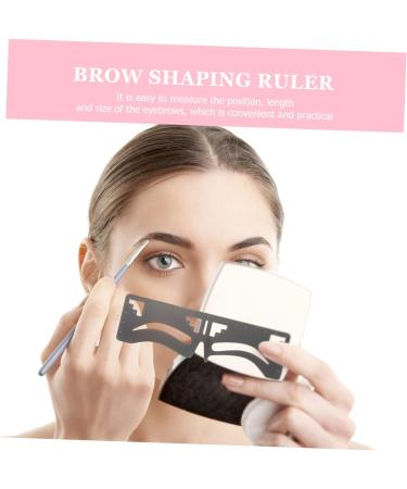 BIUDECO 2pcs Eyebrow Ruler Brow Guide Template Eyebrow Guide Stencil Eyebrow Shaping Ruler Stainless Steel 17x4.8cm Black - Buy Online on GoSupps.com