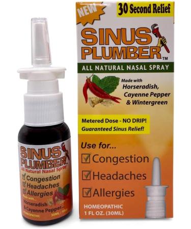 Sinus Plumber Allergy Cold & Flu Relief - 2 Pack Pepper Nasal Spray & Hydrogen Peroxide Mist - International Shipping Available - Buy Online on GoSupps.com