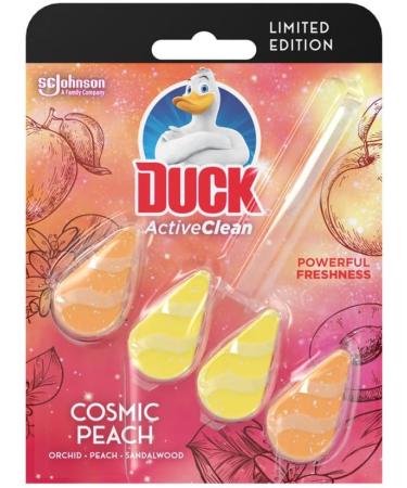 DUCK | Active Toilet Clean Rimblock | Cosmic Peach pack of 8 - Buy Online on GoSupps.com
