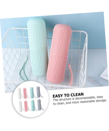 Frcolor 8 Pieces Toothbrush Holder Set - Portable Travel Storage Box for Toothbrush & Toothpaste - Essential Body Care Accessories - Buy Online on GoSupps.com