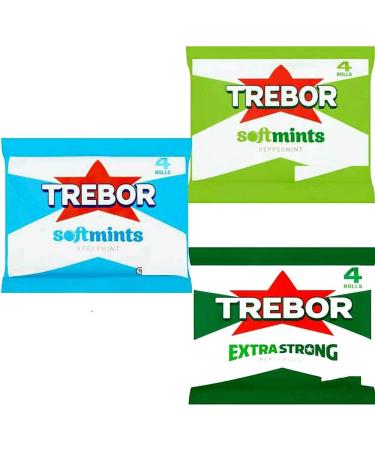 Trebor Peppermint, Spearmint, Pack of 3