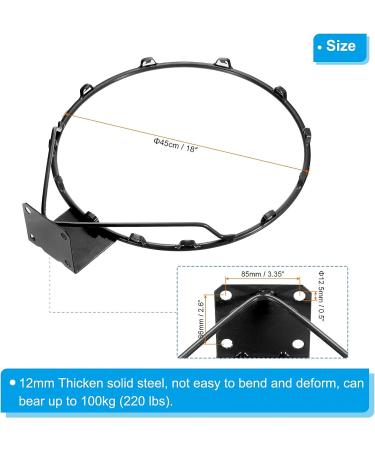 18 PATIKIL Basketball Rim: Wall/Door Mounted, Indoor/Outdoor Goal, Orange/Black - Buy Online on GoSupps.com