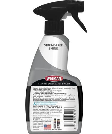 Weiman Stainless Steel Cleaner and Polish - 22 oz 6 Pack - Protects Appliances, Removes Fingerprints, Streak-Free Shine - Ideal for Refrigerator, Dishwasher, Oven, Grill - Buy Online on GoSupps.com