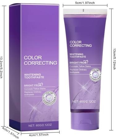 Purple Brightening Toothpaste Removes Surface Stains Whitens Teeth Protects Gums Freshens Breath Leaves a Lasting Fragrance and is Easy to Use(1pcs) - Buy Online on GoSupps.com