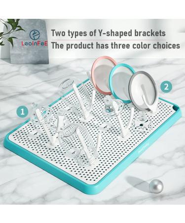 Baby Bottle Drying Rack - High Capacity Dryer for Bottles, Cups & Essentials (Light Blue) - Buy Online on GoSupps.com