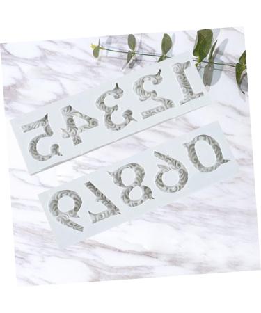 HOMSFOU 1 Set Non Stick Nonstick Home Baking Cake Mould Cake Molds Silicone Mold De para Gelatinas Silicone Baking Mold Numbers Baking Molds Chocolate Fondant Cake White - Buy Online on GoSupps.com