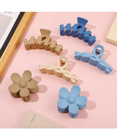 XINRUI 12 Pcs Large Claw Clips Variety Pack for Women - 4.4 Inch Hair Clips Banana Clips Matte Jaw Clip 90's French Design Barrettes Accessories for Women Girls - Buy Online on GoSupps.com