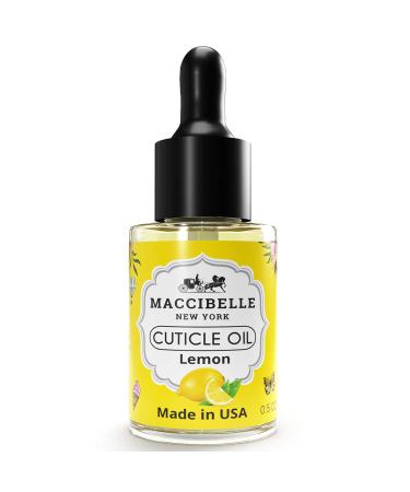 Maccibelle Cuticle Oil 0.5 oz - Heals Dry Cracked Cuticles (Lemon  0.5 Fl Oz) Lemon 0.5 Ounce (Pack of 1)