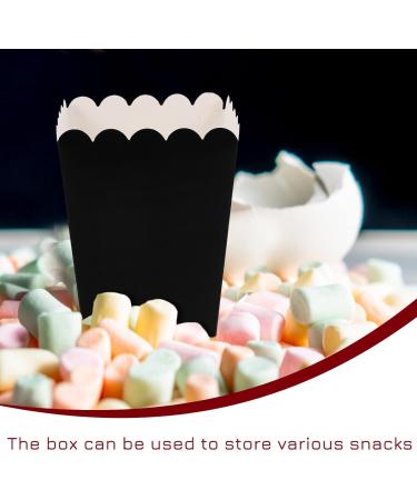 Alipis 50Pcs Popcorn Boxes Disposable Popcorn Buckets Paper Popcorn Tubs Greaseproof Popcorn Containers for Movie Theater Night Parties 250g Black - Buy Online on GoSupps.com