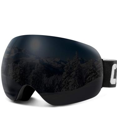 COPOZZ G7 OTG Ski Goggles, Frameless, Detachable Lenses Snow Snowboard Goggles, UV400 Protection for Men Women G7-black Frame Black Lens-vlt 17%