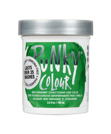 Punky Apple Green Semi Permanent Conditioning Hair Color  Non-Damaging Hair Dye  Vegan  PPD and Paraben Free  Transforms to Vibrant Hair Color  Easy To Use and Apply Hair Tint  lasts up to 35 washes  3.5oz Apple Green 3....