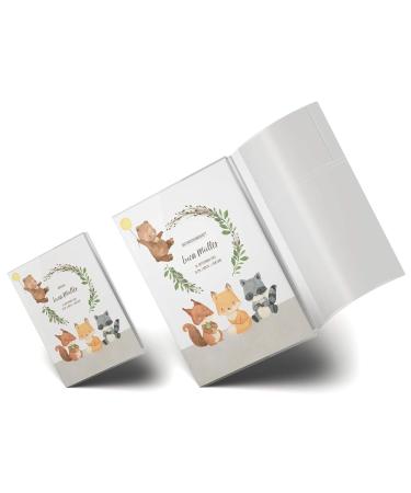 Personalized OLGS U-Book & Vaccination Pass Covers Set | 3-Part Cute Forest Animal Baby Gift | Custom Name & DOB | Uhefm llen - Buy Online on GoSupps.com