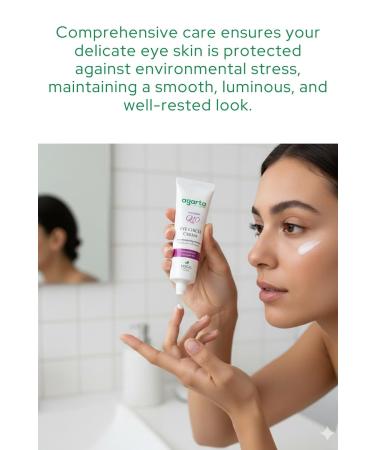 Agarta Eye Contour Cream with Coenzyme Q10 Hydrating & Smoothing Care for a Brighter-Looking Eye Area Daily Botanical Skincare Vegan Formula 0.68 fl oz - Buy Online on GoSupps.com