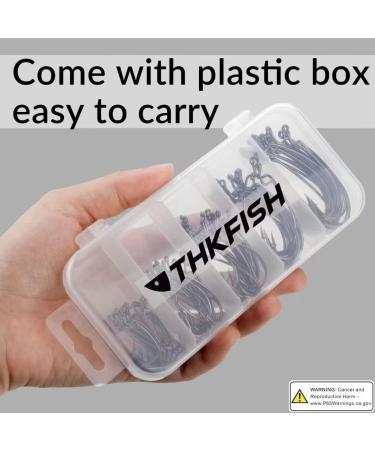 THKFISH Offset Work Hake Fishing Hook Set - 50/100 PCS Drop Shot Rubber Jigs - Best Fishing Kit for International Shipping - Buy Online on GoSupps.com