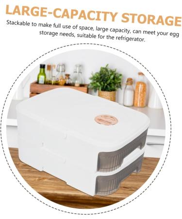 Alipis Box Refrigerator Egg Carton Egg Holder for Fridge Pantry Organizer Fridge Shelf Holder With Cover - Buy Online on GoSupps.com