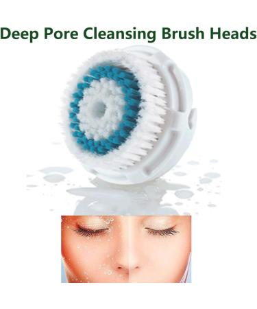 Facial Cleansing Brush Heads - Exfoliator for Acne Prone Skin, Enlarged Pores, and Sensitive Skin (Blue/2 Pack) - Buy Online on GoSupps.com