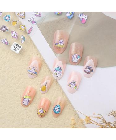 Bunny Charms Manicure DIY Nail Art Decor Craft Sticker 3D Nail Art Sticker(02) Style2 - Buy Online on GoSupps.com