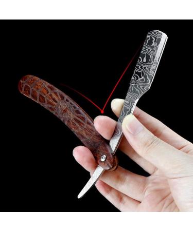 Stainless Steel Straight Razor with Spider Grain Handle | Men's Wet Shaving Tools for a Perfect Shave - Buy Online on GoSupps.com