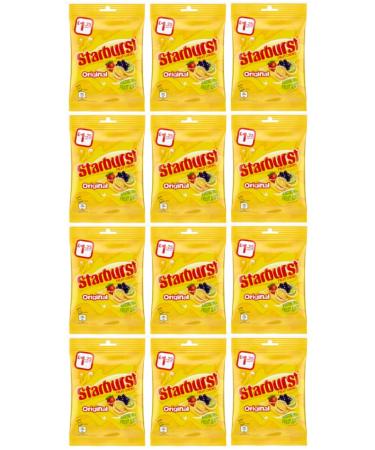 Starburst Vegan Chewy Sweets Fruit Flavoured Pouch Bag Pack of 12 x 127g PMP