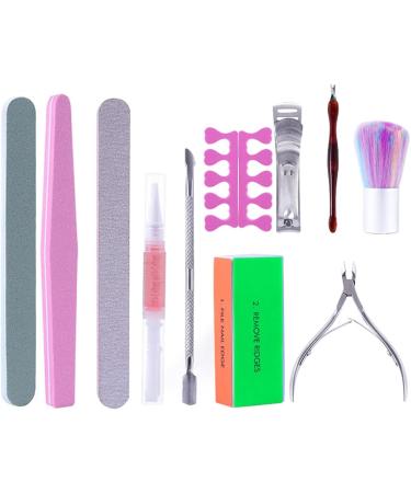OKwife Professional Nail File Set - 1 Set with Buffer Cuticle Trimmer & Pusher for Salon-Quality Nails - Buy Online on GoSupps.com