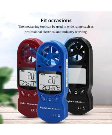 Allayu Mini Multi-Purpose Wind Knife with Hanging Rope | LCD Digital Wind Speed Meter & Hygrometer | Professional Tool in Red - Shop Now! - Buy Online on GoSupps.com