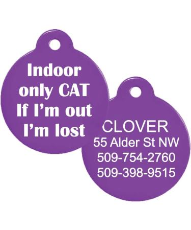 Personalized Funny Dog & Cat Tags | Custom Engraved | Glow in The Dark Silencer | Indoor Cat Only - Buy Online on GoSupps.com