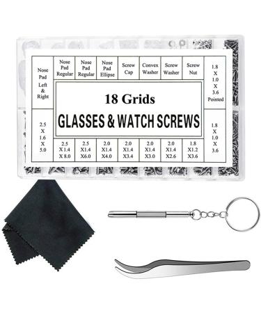1000 PC Tiny Repair Screws for Glasses - Stainless Steel Assortment Set for Watches & Sunglasses | International Shipping - Buy Online on GoSupps.com