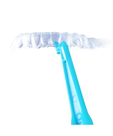 Outie Tool | Clear Aligner Invisible Braces Removal Tool - Patented Design | 60 Count Sky Blue/Neon Green Bulk - Buy Online on GoSupps.com