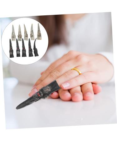 Amosfun 10pcs Halloween Witch Finger Cover Nail Set - Fake Finger Claws, Zombie Nails, Prank Props for Halloween - Buy Online on GoSupps.com