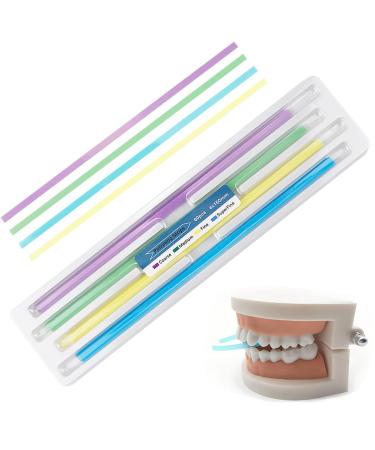 UPIQNG 60Pcs Dental Polishing Strips Dental Sandpaper Teeth Cleaning Tool Plastic Teeth Polishing Strips Abrasive Floss Fine Grinding Dental Polishing Strips