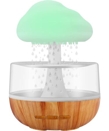 Zen Raining Cloud Night Light Aromatherapy Essential Oil Diffuser Micro Humidifier Desk Fountain Bedside Sleeping Relaxing Mood Water Drop Sound