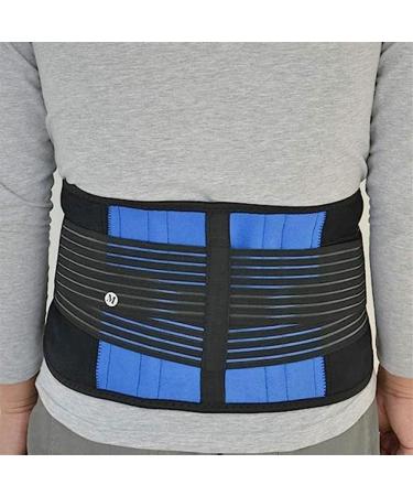 Durable Adjustable Waist Support Belt - Lumbar Pain Relief for Men (5XL/6XL) - Black Back Support Accessory - Buy Online on GoSupps.com