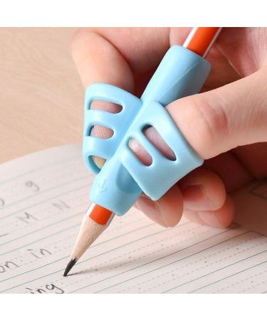DMFly Pencil Handles for Kids - Handwriting Assistance & Posture Correction | Hollow Ventilation Design 3E Blue & Blue Orange Grip Set - Buy Online on GoSupps.com