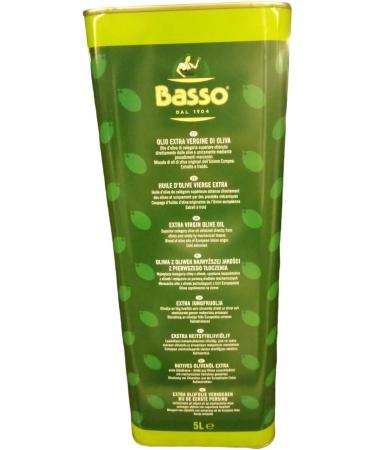 Basso Olio Extra Vergine di Oliva extra virgin olive oil ideal for all applications in the kitchen 5 liter box + 1 free Felce Azzurra talc bag 100 g bag - Buy Online on GoSupps.com
