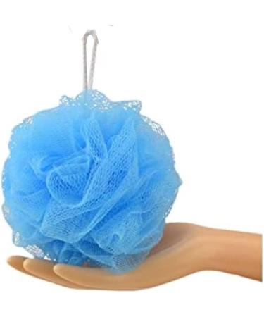 2-Pack Bath Puff Soft Bath Lily Extra-Dense Shower Ball Loofah Sponge Body Exfoliate Pouf - Pink and Blue - Buy Online on GoSupps.com