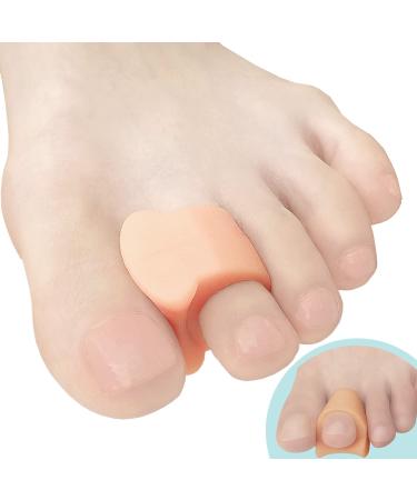 Chiroplax Gel Toe Spacers Separators Corrector Bunion Relief Overlapping Hammer Toe Straightener Spreader Hallux Valgus Splint 6 Pack (Size Regular Beige) Beige Regular