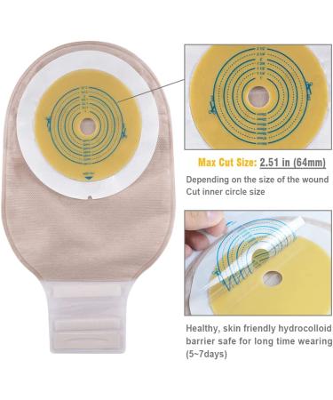 Carbou 20 PCS Colostomy Bags - One Piece Drainable Ostomy Pouch for Ileostomy Stoma Care - Cut-to-Fit, 20 Count - Buy Online on GoSupps.com