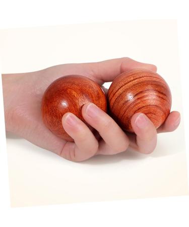 Healeved Solid Wood Massage Balls - 2-St Disk Set for Hand Roller Therapy Circulation & Meditation - Rosewood 5x5cm - Buy Online on GoSupps.com