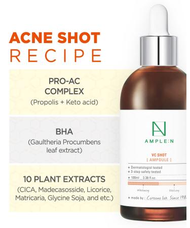 Buy AMPLE:N VC Shot Serum - Top Anti-Aging Vitamin C Face Serum for Even Skin Tone Reduces Wrinkles 3.38 fl.oz - International Shipping Available - Buy Online on GoSupps.com