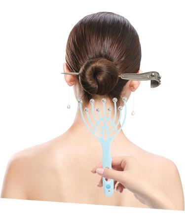 Beaupretty Scalp Massager & Hair Scratchy Claw Tool - 5-Claw Hand Massager for Women - Sky Blue 20x9.5cm - Best Head Massage Experience - Buy Online on GoSupps.com