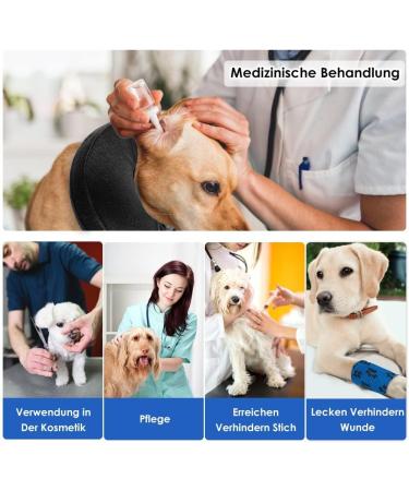 NASJAC Adjustable Inflatable Dog & Cat Collar | Leak-Proof Soft Comfortable | Quick Lock for Post-Op Wound Protection - Black - Buy Online on GoSupps.com