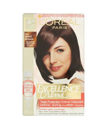 L'Oreal Excellence Permanent Hair Colour 4.15 Dark Frosted Brown