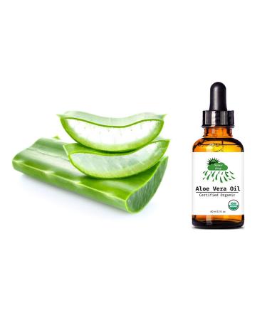 Nature Drop USDA Organic Aloe Vera Oil - 2 oz | 100% Pure Vitamin C E B | Allantoin Minerals Proteins Polysaccharides Enzymes | 2 Fl Oz (Pack of 1) - Buy Online on GoSupps.com