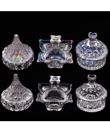 Dappen Dish Cups for Nail Art Acrylic Liquid Cup Crystal Clear Glass Bowl Style1 Brushes - Buy Online on GoSupps.com