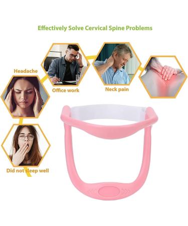 Cervical Naked Tendon Traction Device | Adjustable Neck Support for Cervical Spondylosis Relief (Pink) - Buy Online on GoSupps.com