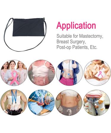 Shower Mesh Bag Mastectomy Drain Pouches JP Drainage Bulbs Holder Breast Cancer Reconstruction Post Surgery Tummy Tuck Recovery Bath Pocket Accessories Patients Women Black - Buy Online on GoSupps.com