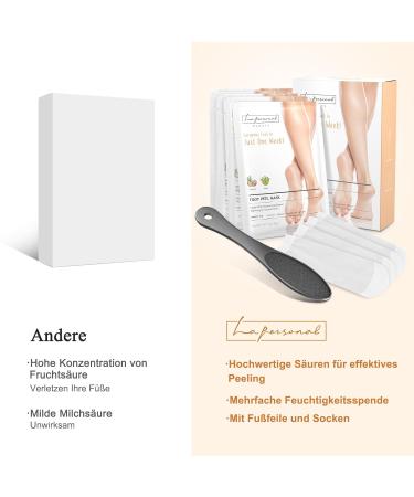 Foot Care Set - 5 Pairs La. Personal Foot Masks Peeling Socks & Heel Repair for Calluses & Dry Skin - Buy Online on GoSupps.com